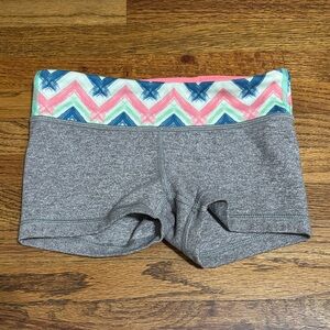 Ivivva girls athletic shorts grey green pink